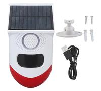 CHEOTIME Solar Wireless Motion Sensor Alarm, IP67 Water Proof Driveway Alarm Adjustable Solar Powered Safety Tool with Sound Light Alert for House Yard Farm Wood Farmland Garage