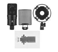 CHEOTIME Studio Microphone, Professional XLR Condenser Microphone with 48V Phantom Power, Unidirectional Podcast Microphone for Recording Streaming Singing Voice Over