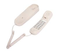 CHEOTIME TC990 Corded Wall Phone, ABS Beige Office Desk Phone Wall Mountable Corded Telephone Dual Purpose Telephone for Hotel Guest Room Family Elevator