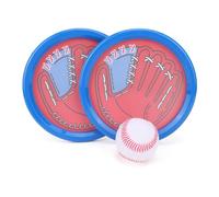 CHEOTIME Toss and Catch Ball Game Set, Outdoor LED Flashing Sports Toy with 2 Hand 1 Sticky Ball for Adults and Kids Glow in the Dark Backyard Beach Yard Fun Includes Batte