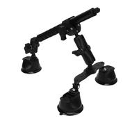 CHEOTIME Triple Suction Cup Car Mount Kit, 3 in 1 Adjustable Aluminum Alloy Camera Holder Suction Mount 115cm Invisible Selfie Stick for X5 X4 X3 X2 RS