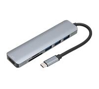 CHEOTIME USB C HUB, 6 in 1 4K At 30HZ 5Gbps Transmission High Definition Multimedia Interface Adapter Multiport USB Adapter for Laptop Home Office