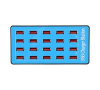 CHEOTIME USB Charging Station, 20 Port USB Hub 20A 5V Large Output Fast Charging Station Multi level Protections USB Charger for Smartphones, Tablets, and Other Devices