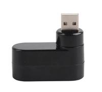 CHEOTIME USB Port Splitter, USB 3 Port Compact Portable Rotatable HUB, 3 Ports USB 2.0 Mini Rotate Splitter Adapter Hub USB Extender for Laptops, Cars (Black)