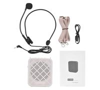 CHEOTIME Voice Amplifier with Microphone, 10W Portable Bluetooth Speaker, USB MP3 Playback PA Device for Teachers Tour Guides Training Public Speaking (White)