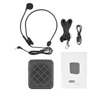 CHEOTIME Voice Amplifier with Microphone, 10W Portable Bluetooth Speaker, USB MP3 Playback PA Device for Teachers Tour Guides Training Public Speaking (Black)
