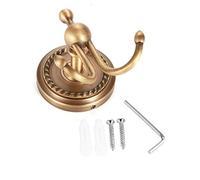 CHEOTIME Wall Mount Rack, Brass Heavy Duty Brushed Gold Coat Hook Vintage Clothes Hook Towel Hooks Towel Hanger Towel Racks for Bathroom Bedroom Entryway Closet Coat Towel Hat