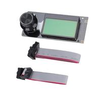 CHEOTIME White On RGB LCD Display Module, Mini 12864 LCD Graphic Smart Display Control Board with Storage Card Slot, 3D Printer Accessories for Marlin DIY (Black on Green)