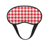 Chequered Geometric Red White Plaid Beauty, Full Eye Covers Light Blocking Eye Masks Blackout Sleep Eye Muffs