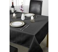 Chequers - Jacquard Table Cloth in Black - 70 (178cm) Round - Emma Barclay | TJ Hughes