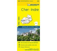 Cher, Indre - Michelin Local Map 323: Straßen- und Tourismuskarte 1:150.000