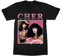 Cher Mens T Shirt Size L Black