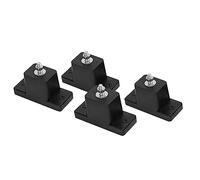 Cherbowing RAE277 Air Conditioning Shock Absorber Anti-Vibration Feet Heat Pump Rubber Holder for Air Conditioning Pack of 4 Floor Console 200 kg Non-Slip UV Resistant,Black,111 x 46 x 60 mm
