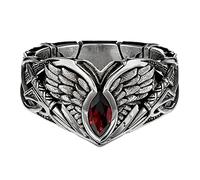 Chereda Personality Devil's Eye Fallen Angel Wings Men's Ring Red Color Horse Eye Ring Party Jewelry For Men Gift