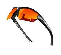 CHEREEKI Polarised Sports Sunglasses Mens Running Fishing Cycling Glasses for Men Women with UV400 Protection and Lightweight Durable TR90 Frame, Orange