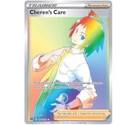Cheren's Care 177/172 Rainbow Secret Rare Pokemon Card (SWSH Brilliant Stars) + 1x TitanCards® Toploader