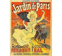Cheret Night Ball Jardin Paris Garten Konzert Werbung ungerahmt Wandbild Druck Poster Home Decor Premium