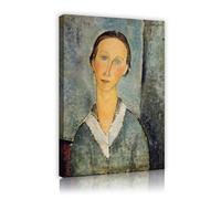 CHERHERART Amedeo Modigliani - Girl in a Sailor's Blouse Canvas Wall Art Painting Retro Woman Canvas Picture Prints for Home Bedroom Cafe 25x40cm Innerframe