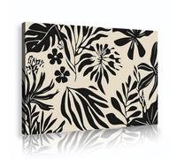 CHERHERART Elegant Botanical Canvas Wall Art Tropical Leaf Picture Artwork Prints Minimalist Posters for Living Room Home Bedroom Decor 55x85cm Innerframe