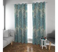 CHERHERART Floral Blackout Curtains Modern Elegant Botanical Flowers and Leaf Pattern for Bedroom Living Room Grommet Drapes 2 Panels Set 2xW52xL54