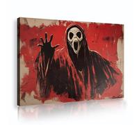 CHERHERART Horror Skull Scream Canvas Wall Art Modern Gothic Canvas Painting Prints for Living Room Bedroom Halloween Spooky Pictures Mural 70x100cm Innerframe