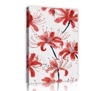 CHERHERART Red Floral Canvas Wall Art Japanese Ink Style Modern Living Room Decor Colorful Flowers Prints Pictures Watercolor Poster Mural 40x60cm Innerframe