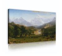 CHERHERART Retro Scenery Canvas Picture Wall Art the Rocky Mountains, Lander's Peak Canvas Painting Prints for Home Office Study Dining Room 55x100cm Innerframe