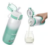 CheriBaby Portable Milk Warmer for Travel - Dual Heating Modes for Breast Milk & Water, Portable Bottle Warmer with Super Fast Charging, Long Battery Life, Precise Temperature Control, 340 ml