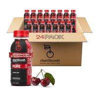 Cheribundi 100% Tart Cherry Juice Pure - Unsweetened - 8 fl oz, 24 Pack | Tart Cherry Fruit Juice, Natural Immune Health & Sleep Support, Antioxidant Drink for Active Lifestyles, Zero Added Sugars