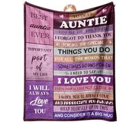 CheriGift Auntie Gifts for Christmas, Birthday Gifts for Auntie - Soft Flannel Blanket for Aunt - Aunty Presents for Mothers Day, Birthday, Christmas, Xmas