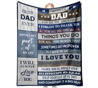 CheriGift Dad Gifts, Dad Birthday Gifts, Cosy Flannel Throw Blanket Gift for Daddy Stepdad Father, Meaningful Daddy Presents from Daughter Son On Birthday Christmas Fathers Day