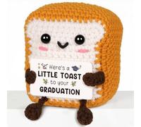 CheriGift Graduation Gifts for Her Him, Handmade Emotional Support Crochet Toast- Nursery, High School, University, Masters, or PHD Graduation Gifts for Daughter Son Boys Girls Sister Best Friends