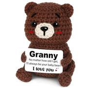 CheriGift Granny Gifts, Handcrafted Adorable Crochet Bear Decor, Birthday Gifts for Granny, Sweet Keepsake Presents for Granny's Birthday Christmas Mother's Day