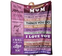 CheriGift Mothers Day Mum Gifts, Gifts for Mum from Daughter Son, Soft Flannel Blanket Throw for Mummy Stepmum Mom Mama - Presents for Mum's Birthday, Christmas, Mothers Day, Xmas