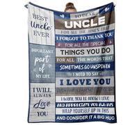 CheriGift Uncle Gifts for Christmas, Soft Flannel Blanket Throw Birthday Gift for Uncle from Niece/Nephew, Best Uncle's Presents for Birthday, Father's Day, Christmas, Thanksgiving
