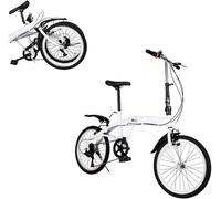 CHERIKIU 20 Inch 6-Speed Folding Bike, Adult & Children City Folding Bike Ultralight Aluminium Bicycle Outdoor Folding Bicycle Teenager Bicycle Height Adjustable Seat for 1.4-1.9 m Men and Women
