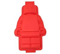 Cherion 1 Large Figure Robot Silicone Cake Mold Red Color, Cute Silicone Cake Pan for all, as gift