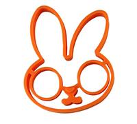 Cherion Silicone Egg Mold Ring, Cute Rabbit Shaped Egg Ring Set of 2