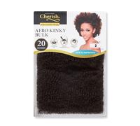 Cherish Afro Kinky Bulk Hair Extensions, 20 Inches, Colour 2, Heat Safe Protective Style