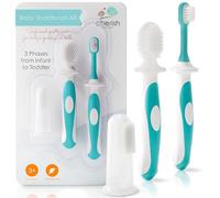Cherish Baby Care Baby Toothbrush 0-2 Years - Silicone 3-Pack (Teal)