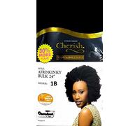 Cherish Synthetic Bulk Hair – Afro Kinky 24" – Color 1B