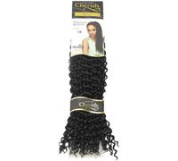 Cherish Bulk Bohemian Braid 20 Inch Crochet Braiding Hair Synthetic Curly Texture (1B, Curly)
