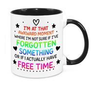 Cherish Charlie Designs Awkward Moment Mug - Funny Novelty Gift Silly Present Mug Birthday Christmas for Mum Dad Friend Sister Brother Grandparents for Man Woman Secret Santa Work Quotes (Rainbow)