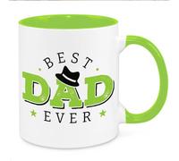 Cherish Charlie Designs Best Dad Ever Mug- Gift for Dad Daddy Stepdad Novelty Birthday Christmas Fathers Day Present (Green)