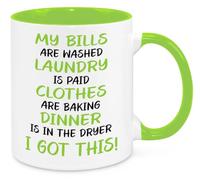 Cherish Charlie Designs I Got This Mug - Birthday Christmas Funny Gift Present Novelty Unique Gift for Mum Dad Friend Sister Brother Grandparents Gift for Him Her Funny Quotes Coffee Mug. (Green)