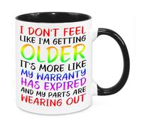Cherish Charlie Designs I'm Getting Older Mug - Funny Novelty Gift Silly Present Mugs for Women Birthday Christmas for Mum Dad Friend Sister for Men Colleague Secret Santa Work Quotes (Rainbow)