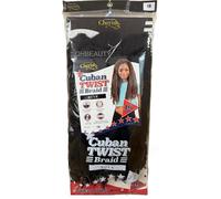 Cherish Cuban Twist Braid Hair, 16 Inches, 100% Kanekalon Fibre, Soft Texture, Color 1B