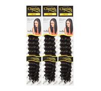 Cherish/Deep Twist Bulk 22'' / Crochet Hair Braids/Colour - 1B / Pack of 3