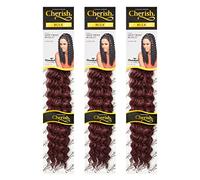 Cherish/Deep Twist Bulk 22'' / Crochet Hair Braids/Colour - 99J / Pack of 3