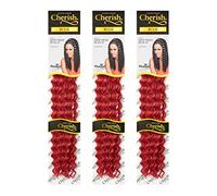 Cherish/Deep Twist Bulk 22'' / Crochet Hair Braids/Colour - RD/Pack of 3